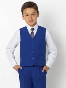 img 1 attached to Enhance Your Little Gentleman's Style with the Shiny Penny Boys Formal 5 Piece Suit Set Including Shirt & Vest