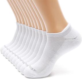 img 4 attached to 🏃 M MONFOOT Athletic Cushioned Running Performance Heel Tab Ankle Socks - Pack of 5-10 Pairs for Men and Women