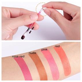 img 2 attached to 💄 PASNOWFU Tattoo Lipstick: 20 Pcs Cotton Swab Lipstick for Long-Lasting Velvet Matte Lip Stain - Waterproof & Portable (4 Colors)