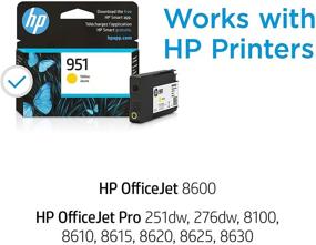 img 3 attached to 🌼 HP 951 Yellow Ink Cartridge for HP OfficeJet 8600, OfficeJet Pro 251dw, 276dw, 8100, 8610, 8620, 8630 Series - Eligible for Instant Ink, CN052AN