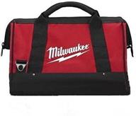 🛠️ milwaukee 17 inch heavy duty canvas tool bag - 6 interior pockets, reinforced bottom, strap ring (shoulder strap sold separately) logo