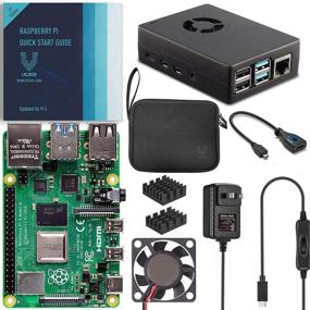 img 4 attached to 🍓 Vilros Raspberry Pi 4 4GB Basic Starter Kit with Fan-Cooled Durable Aluminum Alloy Case for Enhanced Performance