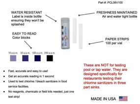 img 1 attached to Efficient Chlorine Sanitizer Strips for Restaurant Hygiene: 10-200 Strip Pack