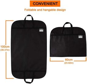 img 3 attached to STEVOY 40-inch Breathable Garment Bag with Handles – Suit Covers Travel Carrier Bag, Foldover