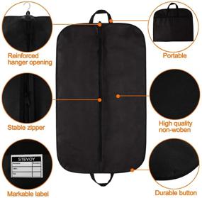 img 2 attached to STEVOY 40-inch Breathable Garment Bag with Handles – Suit Covers Travel Carrier Bag, Foldover