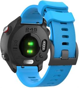 img 4 attached to Спортивный браслет Junboer из силикона для Garmin Forerunner 645/245, Vivoactive 3, Samsung Galaxy Watch 42 мм, Gear Sport - 20-мм замена ремня