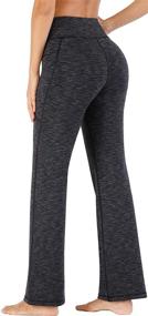 img 2 attached to Heathyoga High Waisted Bootcut Yoga Pants with Pockets - Women's Workout & Dress Pants