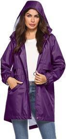 img 3 attached to Avoogue Womens Waterproof Jackets Windbreaker Women's Clothing in Coats, Jackets & Vests