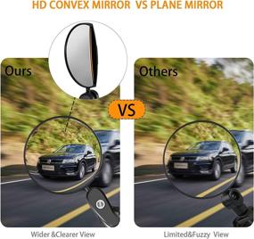 img 1 attached to Bike Rearview Mirrors: Adjustable Handlebar End Mount Cycling Side Mirror with Rotatable Bar End, Safe Mirrors for Road & Mountain Bikes + Bonus Bicycle Bell