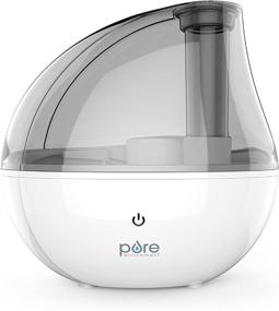 img 4 attached to Pure Enrichment® MistAire™ Silver Ultrasonic Cool Mist Humidifier - Long-Lasting 25 Hour Operation, Silent Operation, Night Light Option, &amp; Automatic Safety Shut-Off - Perfect for Bedroom, Office, &amp; Nursery