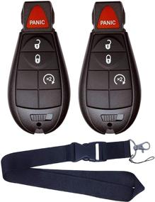 img 1 attached to 🔑 JalopyTrade Remote Key FOB FOBIK Compatible with 2009-2012 Dodge RAM 1500 2500 3500 Pickup Remote Start KEYLESS Entry + Bonus Lanyard (2-DO-BL-LY)