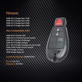 img 3 attached to 🔑 JalopyTrade Remote Key FOB FOBIK Compatible with 2009-2012 Dodge RAM 1500 2500 3500 Pickup Remote Start KEYLESS Entry + Bonus Lanyard (2-DO-BL-LY)