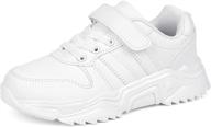 👟 dvteni unisex-child white boys girls shoes: antiskid tennis sneakers for outdoor casual activities & running - toddler/little kid/big kid logo