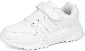 img 4 attached to 👟 DVTENI Unisex-Child White Boys Girls Shoes: Antiskid Tennis Sneakers for Outdoor Casual Activities & Running - Toddler/Little Kid/Big Kid