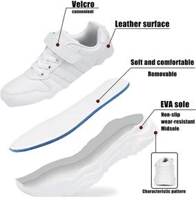 img 2 attached to 👟 DVTENI Unisex-Child White Boys Girls Shoes: Antiskid Tennis Sneakers for Outdoor Casual Activities & Running - Toddler/Little Kid/Big Kid