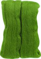 🍀 moss green clover natural wool roving: unmatched quality and aesthetic appeal logo
