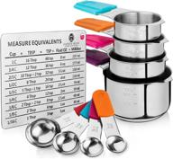 🥄 magnetic measuring cups and spoons set by gordo boss - 9 piece stainless steel measuring set for dry and liquid kitchen measurements - non-toxic, professional quality logo