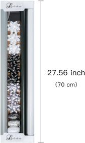 img 3 attached to 🎁 Набор однотонной упаковочной бумаги LeZakaa с звездоцветочными украшениями и подарочными ярлыками - элегантные рулоны размером 30"x120" в сером, белом и черном дизайне.