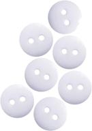 🔘 ivory elegance: ndc arctic white sewing craft buttons - 100 pack logo