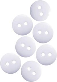 img 2 attached to 🔘 Ivory Elegance: NDC Arctic White Sewing Craft Buttons - 100 Pack