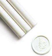 💌 mailable glue gun sealing wax sticks - uniqooo snow white for wax seal stamp | ideal for wedding invitations, cards, envelopes, snail mails, wine packages, gifts | pack of 8 logo