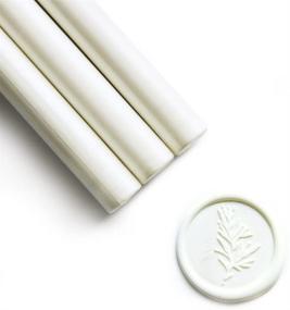 img 4 attached to 💌 Mailable Glue Gun Sealing Wax Sticks - UNIQOOO Snow White for Wax Seal Stamp | Ideal for Wedding Invitations, Cards, Envelopes, Snail Mails, Wine Packages, Gifts | Pack of 8