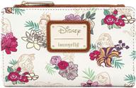 изысканный кошелек loungefly disney princesses floral из искусственной кожи: носите магию современно! логотип