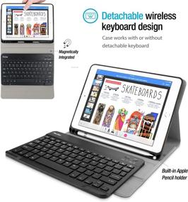 img 2 attached to ❌ ProCase Keyboard Case for iPad 9.7 (Old Model) 6th Gen 2018 / 5th Gen 2017 with Pencil Holder, Slim Lightweight Case & Detachable Wireless Keyboard for iPad 6 iPad 5 -Black