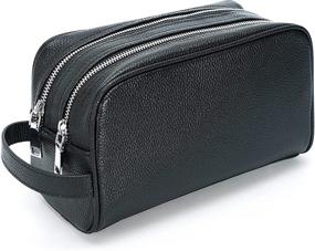 img 4 attached to 🧳 Premium Polare Cowhide Leather Dopp Kit: Water Resistant Travel Case for Men's Shaving & Toiletry Essentials