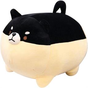 img 2 attached to 🐶 Black Shiba Inu Plush Pillow, Cute Corgi Stuffed Animal Toy Hug Pillow - Perfect Gifts for Boys and Girls (19.6in)