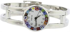 img 4 attached to ⌚️ Великолепные часы Murano Millefiori: изысканные металлические браслеты времени