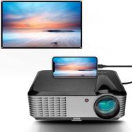 📽️ 5000 lumens projector, 1080p native led projector full hd, 4k support, 15000:1 home theater projector 50-200 inches, hdmi usb vga av compatible - tv box, pc, cell phone, xbox, ps4 logo