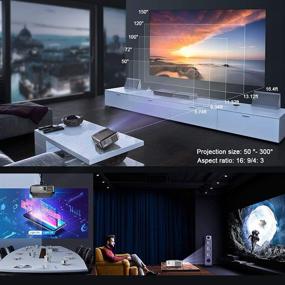 img 1 attached to 📽️ 5000 Lumens Projector, 1080P Native LED Projector Full HD, 4K Support, 15000:1 Home Theater Projector 50-200 inches, HDMI USB VGA AV Compatible - TV Box, PC, Cell Phone, Xbox, PS4