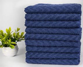 img 1 attached to 🧺 Bliss Casa Kitchen Towels and Dish Cloth Set (12 Pack, 15 x 25 Inch) – Soft and Absorbent 100% Cotton Towels for Daily Use in the Kitchen – Tea Towels and Bar Towels