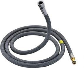 img 4 attached to 💧 Moen Kitchen Faucet Replacement Hose Kit: 150259 & 187108 - 68" Nylon Quick Connect Hose - High-Quality Replacement Part