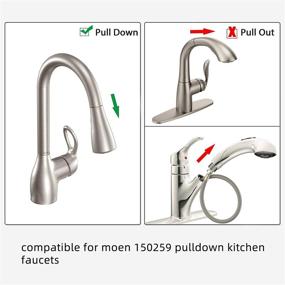 img 1 attached to 💧 Moen Kitchen Faucet Replacement Hose Kit: 150259 & 187108 - 68" Nylon Quick Connect Hose - High-Quality Replacement Part