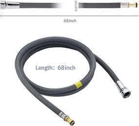 img 2 attached to 💧 Moen Kitchen Faucet Replacement Hose Kit: 150259 & 187108 - 68" Nylon Quick Connect Hose - High-Quality Replacement Part