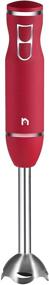 img 4 attached to 🏠 New House Kitchen Immersion Hand Blender: 2 Speed Stick Mixer with Stainless Steel Shaft & Blade, 300 Watts - Ideal for Food, Sauces, Soups, Smoothies, and Dips - Red