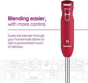 img 3 attached to 🏠 New House Kitchen Immersion Hand Blender: 2 Speed Stick Mixer with Stainless Steel Shaft & Blade, 300 Watts - Ideal for Food, Sauces, Soups, Smoothies, and Dips - Red