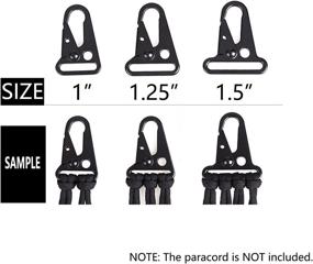 img 1 attached to 🎒 Enhanced Mouth Clips Hooks by TRIWONDER for Paracord Sling Bag Backpack - Perfect for Outdoor Activities