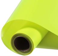 funkaka fluorescent yellow heat transfer vinyl rolls – 12 inch x 9 feet stretchy pu htv iron-on vinyl for diy christmas clothing design logo