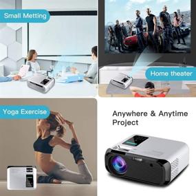 img 1 attached to 📽️ PTVDISPLAY Mini Portable WiFi Projector: 720P Native, 1080P Supported, Android System, Bluetooth, Long-lasting LED Lamp, HDMI, VGA, TF, AV, USB - Compatible with Roku, PS3!