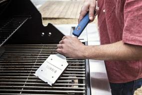 img 2 attached to 🔥 Ignite Cool Grill Brush: Stainless Steel Cleaner with Durable Nylon Bristles - Safe for Porcelain, Ceramic, Steel, & Iron Grates - No Risk of Broken Wire Bristles - Best Grill Cleaning Tool