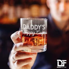 img 1 attached to 🥃 DADDY FACTORY Engraved Old Fashioned Whiskey Glass - Funny New Dad Gifts - 10.25 oz Bourbon Rocks Glass for Expecting Father, Dad Birthday Gift