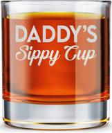 🥃 daddy factory engraved old fashioned whiskey glass - funny new dad gifts - 10.25 oz bourbon rocks glass for expecting father, dad birthday gift logo