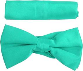 img 1 attached to Boys Turquoise Solid Hanky BBTH1301 Boys' Accessories via Bow Ties