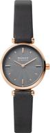 skagen womens amberline two hand leather logo