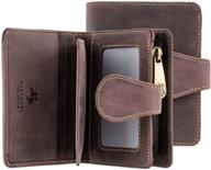visconti hunter bifold zippered leather ladies handbags & wallets logo