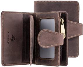 img 2 attached to Женские кошельки и сумки-портмоне Visconti Hunter Bifold с застежкой-молнией из кожи.