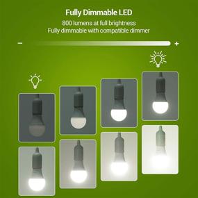 img 3 attached to 💡 Dewenwils Dimmable LED Bulb: Bright Equivalent Daylight, 800 Lumens